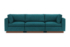 Taylor Plush 3pc Modular Sofa :: Leg Finish: Pecan