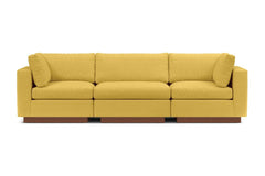 Taylor Plush 3pc Modular Sofa :: Leg Finish: Pecan