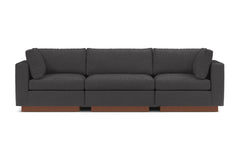 Taylor Plush 3pc Modular Sofa :: Leg Finish: Pecan
