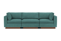 Taylor Plush 3pc Modular Sofa :: Leg Finish: Pecan