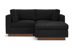 Taylor Plush 3pc Modular Reversible Chaise Sofa :: Leg Finish: Pecan