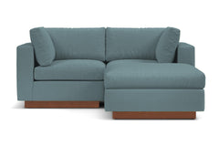 Taylor Plush 3pc Modular Reversible Chaise Sofa :: Leg Finish: Pecan