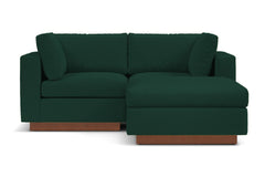 Taylor Plush 3pc Modular Reversible Chaise Sofa :: Leg Finish: Pecan
