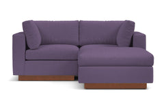 Taylor Plush 3pc Modular Reversible Chaise Sofa :: Leg Finish: Pecan