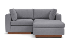 Taylor Plush 3pc Modular Reversible Chaise Sofa :: Leg Finish: Pecan