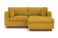 Taylor Plush 3pc Modular Reversible Chaise Sofa :: Leg Finish: Pecan