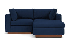 Taylor Plush 3pc Modular Reversible Chaise Sofa :: Leg Finish: Pecan