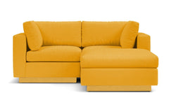 Taylor Plush 3pc Modular Reversible Chaise Sofa :: Leg Finish: Natural