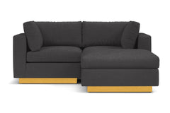 Taylor Plush 3pc Modular Reversible Chaise Sofa :: Leg Finish: Natural