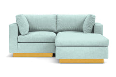 Taylor Plush 3pc Modular Reversible Chaise Sofa :: Leg Finish: Natural