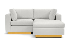 Taylor Plush 3pc Modular Reversible Chaise Sofa :: Leg Finish: Natural