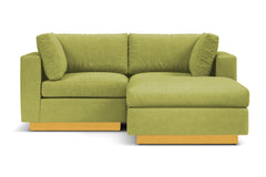 Taylor Plush 3pc Modular Reversible Chaise Sofa :: Leg Finish: Natural