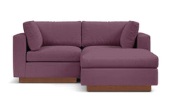 Taylor Plush 3pc Modular Reversible Chaise Sofa :: Leg Finish: Pecan