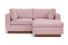 Taylor Plush 3pc Modular Reversible Chaise Sofa :: Leg Finish: Pecan