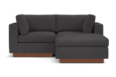 Taylor Plush 3pc Modular Reversible Chaise Sofa :: Leg Finish: Pecan