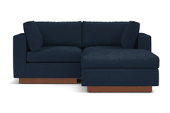 Taylor Plush 3pc Modular Reversible Chaise Sofa :: Leg Finish: Pecan