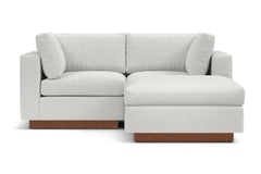 Taylor Plush 3pc Modular Reversible Chaise Sofa :: Leg Finish: Pecan