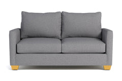 Tuxedo Apartment Size Sleeper Sofa Bed :: Leg Finish: Natural / Sleeper Option: Memory Foam Mattress