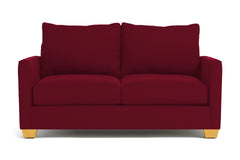 Tuxedo Apartment Size Sleeper Sofa Bed :: Leg Finish: Natural / Sleeper Option: Memory Foam Mattress