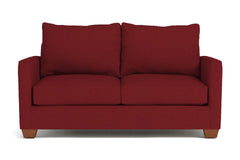 Tuxedo Apartment Size Sleeper Sofa Bed:: Leg Finish: Pecan / Sleeper Option: Memory Foam Mattress