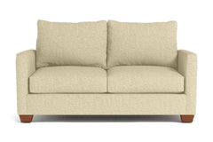 Tuxedo Apartment Size Sleeper Sofa Bed :: Leg Finish: Pecan / Sleeper Option: Deluxe Innerspring Mattress