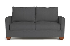 Tuxedo Apartment Size Sleeper Sofa Bed :: Leg Finish: Pecan / Sleeper Option: Deluxe Innerspring Mattress