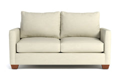 Tuxedo Twin Size Sleeper Sofa Bed :: Leg Finish: Pecan / Sleeper Option: Deluxe Innerspring Mattress