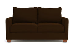 Tuxedo Apartment Size Sleeper Sofa Bed :: Leg Finish: Pecan / Sleeper Option: Deluxe Innerspring Mattress