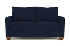 Tuxedo Apartment Size Sleeper Sofa Bed :: Leg Finish: Pecan / Sleeper Option: Deluxe Innerspring Mattress