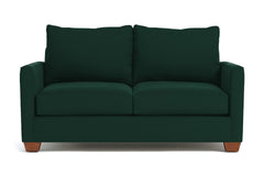 Tuxedo Apartment Size Sleeper Sofa Bed :: Leg Finish: Pecan / Sleeper Option: Deluxe Innerspring Mattress