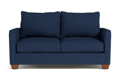 Tuxedo Apartment Size Sleeper Sofa Bed :: Leg Finish: Pecan / Sleeper Option: Deluxe Innerspring Mattress