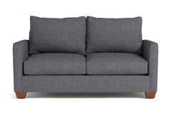 Tuxedo Apartment Size Sleeper Sofa Bed :: Leg Finish: Pecan / Sleeper Option: Deluxe Innerspring Mattress