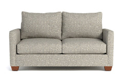 Tuxedo Apartment Size Sleeper Sofa Bed :: Leg Finish: Pecan / Sleeper Option: Deluxe Innerspring Mattress