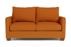 Tuxedo Apartment Size Sleeper Sofa Bed :: Leg Finish: Pecan / Sleeper Option: Deluxe Innerspring Mattress