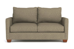 Tuxedo Apartment Size Sleeper Sofa Bed :: Leg Finish: Pecan / Sleeper Option: Deluxe Innerspring Mattress