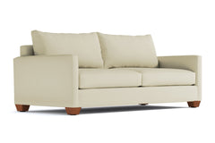 Tuxedo Queen Size Sleeper Sofa Bed :: Leg Finish: Pecan / Sleeper Option: Deluxe Innerspring Mattress