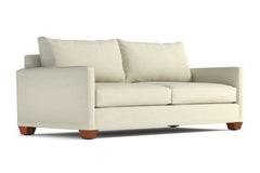 Tuxedo Queen Size Sleeper Sofa Bed :: Leg Finish: Pecan / Sleeper Option: Deluxe Innerspring Mattress