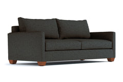 Tuxedo Queen Size Sleeper Sofa Bed :: Leg Finish: Pecan / Sleeper Option: Deluxe Innerspring Mattress