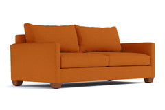 Tuxedo Queen Size Sleeper Sofa Bed :: Leg Finish: Pecan / Sleeper Option: Deluxe Innerspring Mattress