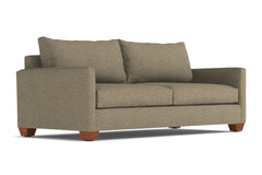 Tuxedo Queen Size Sleeper Sofa Bed :: Leg Finish: Pecan / Sleeper Option: Deluxe Innerspring Mattress