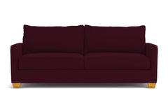 Tuxedo Queen Size Sleeper Sofa Bed :: Leg Finish: Natural / Sleeper Option: Deluxe Innerspring Mattress