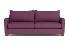 Tuxedo Queen Size Sleeper Sofa Bed :: Leg Finish: Pecan / Sleeper Option: Memory Foam Mattress