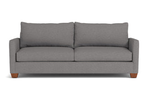 Tuxedo Queen Size Sleeper Sofa Bed :: Leg Finish: Pecan / Sleeper Option: Deluxe Innerspring Mattress