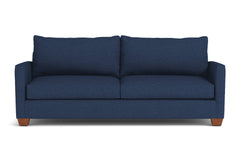 Tuxedo Queen Size Sleeper Sofa Bed :: Leg Finish: Pecan / Sleeper Option: Deluxe Innerspring Mattress