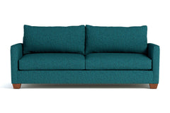 Tuxedo Queen Size Sleeper Sofa Bed :: Leg Finish: Pecan / Sleeper Option: Memory Foam Mattress