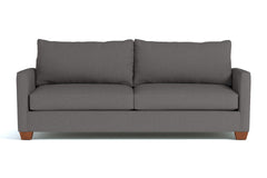 Tuxedo Queen Size Sleeper Sofa Bed :: Leg Finish: Pecan / Sleeper Option: Deluxe Innerspring Mattress