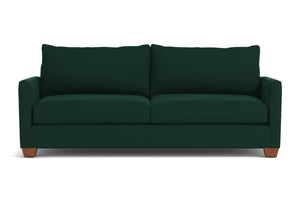 Tuxedo Queen Size Sleeper Sofa Bed :: Leg Finish: Pecan / Sleeper Option: Memory Foam Mattress