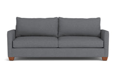 Tuxedo Queen Size Sleeper Sofa Bed :: Leg Finish: Pecan / Sleeper Option: Memory Foam Mattress