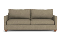 Tuxedo Queen Size Sleeper Sofa Bed :: Leg Finish: Pecan / Sleeper Option: Deluxe Innerspring Mattress