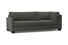 Tuxedo Left Arm Corner Sofa :: Leg Finish: Espresso / Configuration: LAF - Chaise on the Left